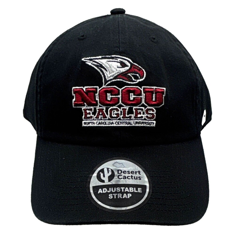 Desert Cactus NCCU Eagles Black Adjustable Strapback Cap Hat One Size NCAA